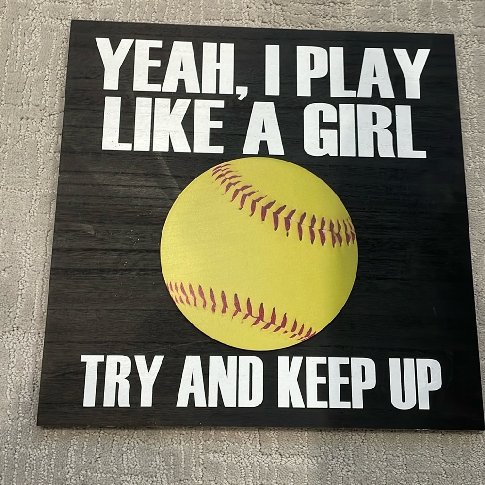 Girls softball sign